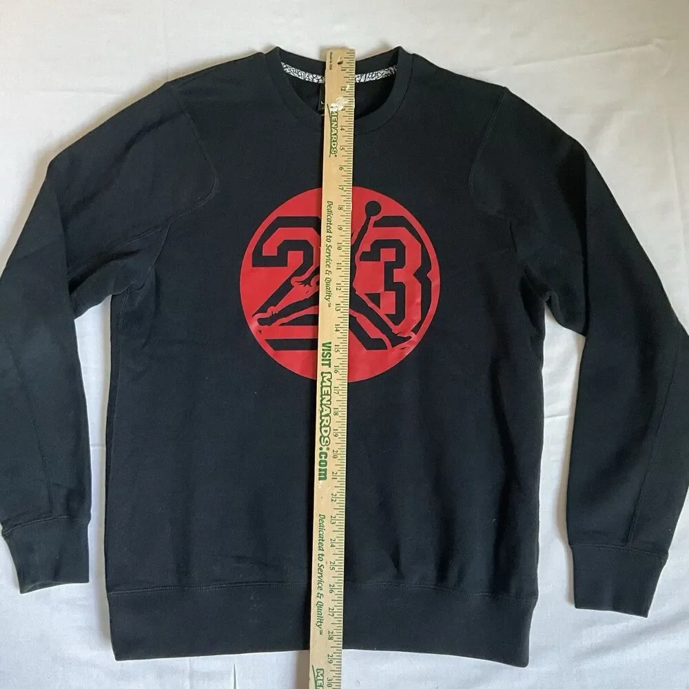 Nike Air Jordan Jumpman 23 Crew Sweatshirt Black & Red (634491-010) Size L